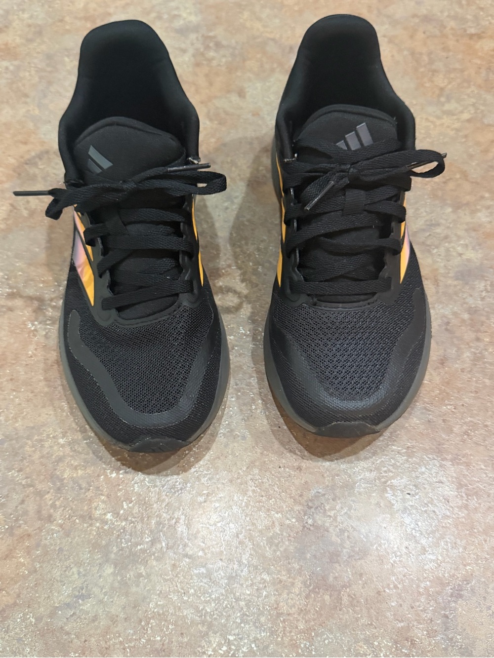 Adidas Runfalcon 3.0 Kids' Black Sneakers with Orange Accent. Size 3.5 - Picture 2 of 5